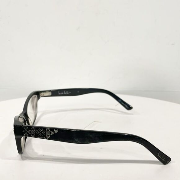 Nicole‎ Miller Eyeglass Frames Subtle Cat Eye Style Black Silver main image 6